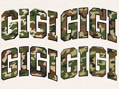 Retro Camo Gigi Design, Mothers Day Svg SVG DesignDestine 