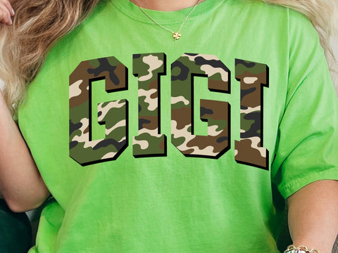 Retro Camo Gigi Design, Mothers Day Svg SVG DesignDestine 