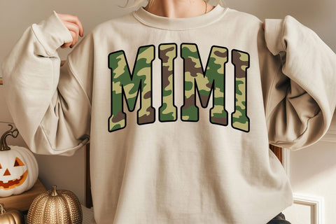 Retro Camo Mimi Design: Distressed SVG & PNG SVG DesignDestine 