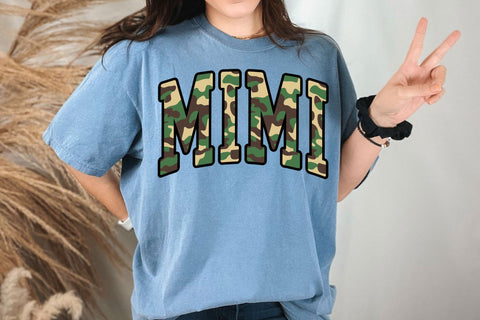 Retro Camo Mimi Design: Distressed SVG & PNG SVG DesignDestine 