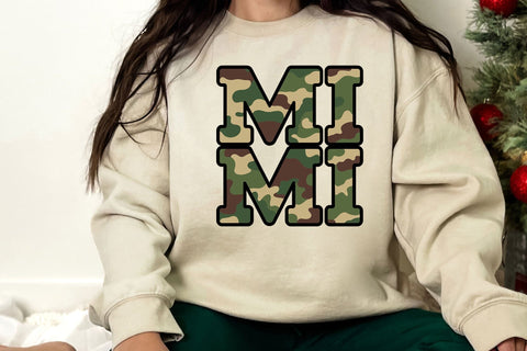 Retro Camo Mimi Design: Distressed SVG & PNG SVG DesignDestine 