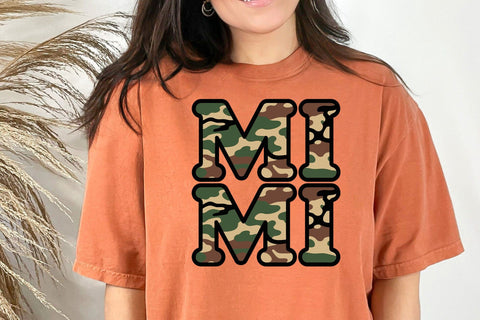 Retro Camo Mimi Design: Distressed SVG & PNG SVG DesignDestine 