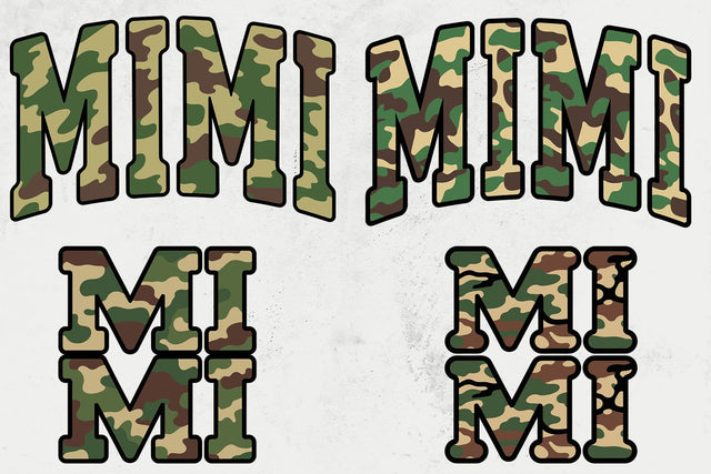 Retro Camo Mimi Design: Distressed SVG & PNG SVG DesignDestine 