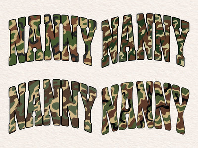 Retro Camo Nanny Design: Mothers Day Sublimation SVG DesignDestine 