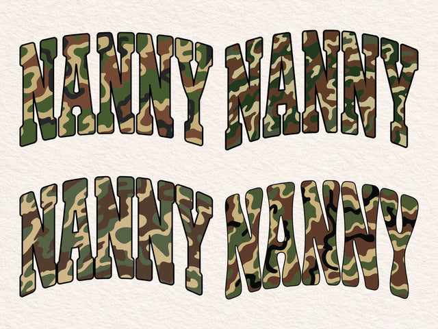 Retro Camo Nanny Design: Mothers Day Sublimation SVG DesignDestine 