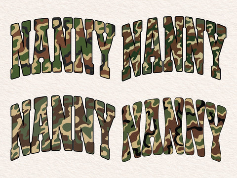 Retro Camo Nanny Design: Mothers Day Sublimation SVG DesignDestine 