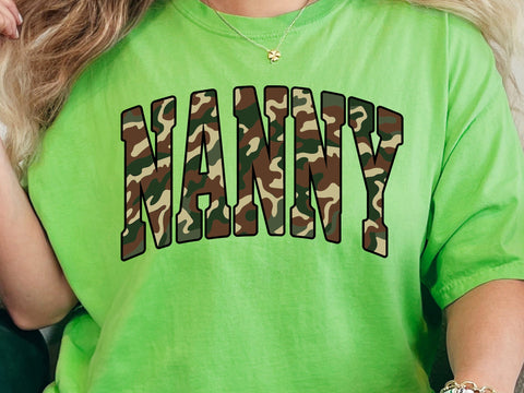 Retro Camo Nanny Design: Mothers Day Sublimation SVG DesignDestine 
