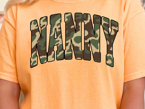 Retro Camo Nanny Design: Mothers Day Sublimation SVG DesignDestine 