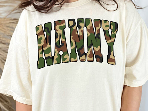 Retro Camo Nanny Design: Mothers Day Sublimation SVG DesignDestine 