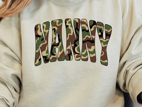 Retro Camo Nanny Design: Mothers Day Sublimation SVG DesignDestine 