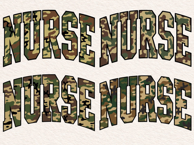 Retro Camo Nurse Design: Sublimation PNG SVG SVG DesignDestine 