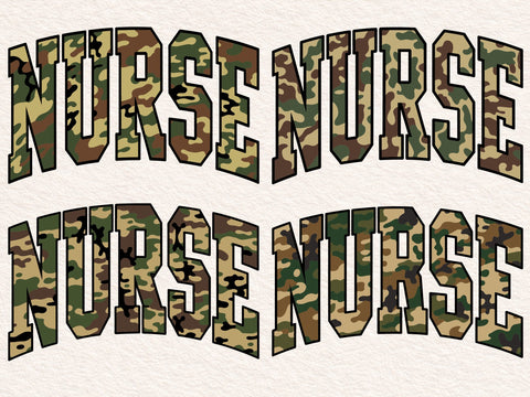 Retro Camo Nurse Design: Sublimation PNG SVG SVG DesignDestine 