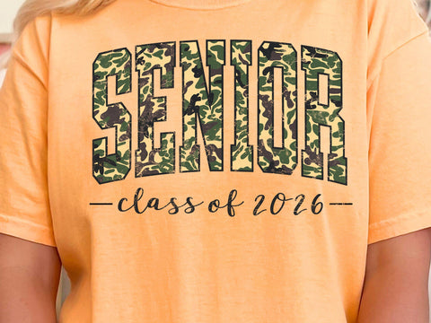 Retro Camo Senior 2026 Design SVG DesignDestine 