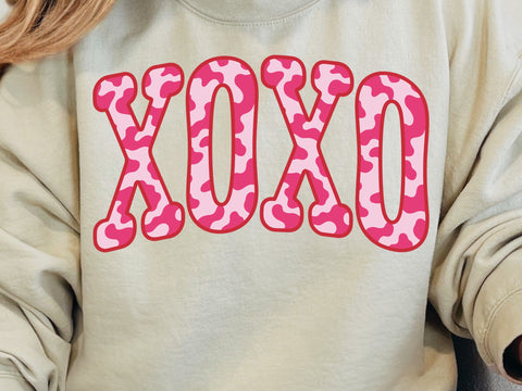 Retro Camo XOXO Valentines Print, Shirt Design SVG DesignDestine 