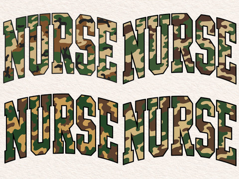Retro Camouflage Nurse Design: SVG & PNG SVG DesignDestine 