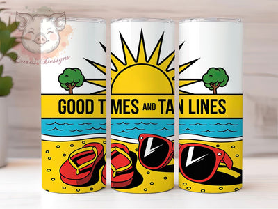 Retro Camper Good Times 20oz Tumbler Wrap, Retro Camper, Good Times, Tan Lines, Vintage Adventure, 20oz Tumbler Wrap, Sublimation PNG Sublimation Lara' s Designs 