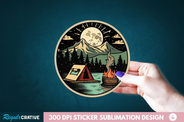 Retro Camping Sticker Clipart Sublimation Regulrcrative 