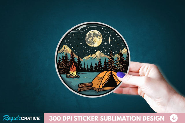 Retro Camping Sticker Clipart Sublimation Regulrcrative 