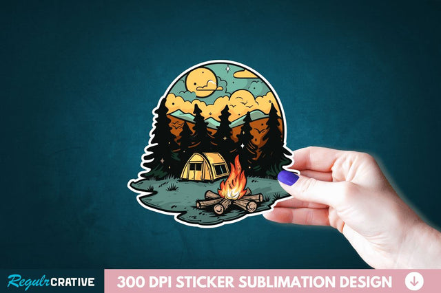 Retro Camping Sticker Clipart Sublimation Regulrcrative 