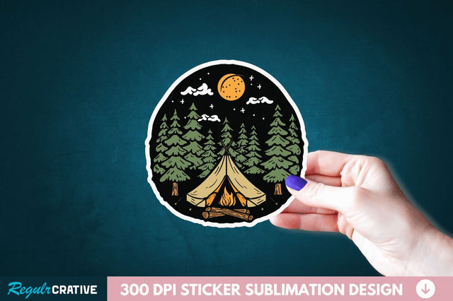 Retro Camping Sticker Clipart Sublimation Regulrcrative 