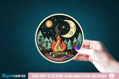 Retro Camping Sticker Clipart Sublimation Regulrcrative 