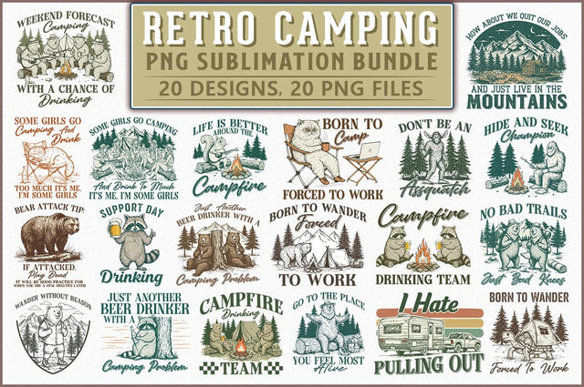 Retro Camping Sublimation Bundle Sublimation Shetara Begum 
