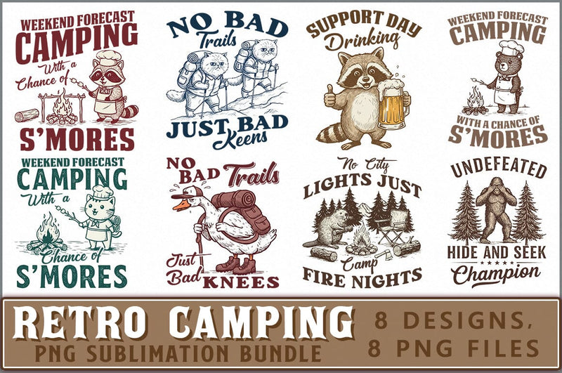 Retro Camping Sublimation Bundle Sublimation Shetara Begum 