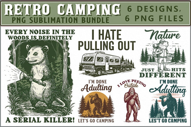 Retro Camping Sublimation Bundle Sublimation Shetara Begum 