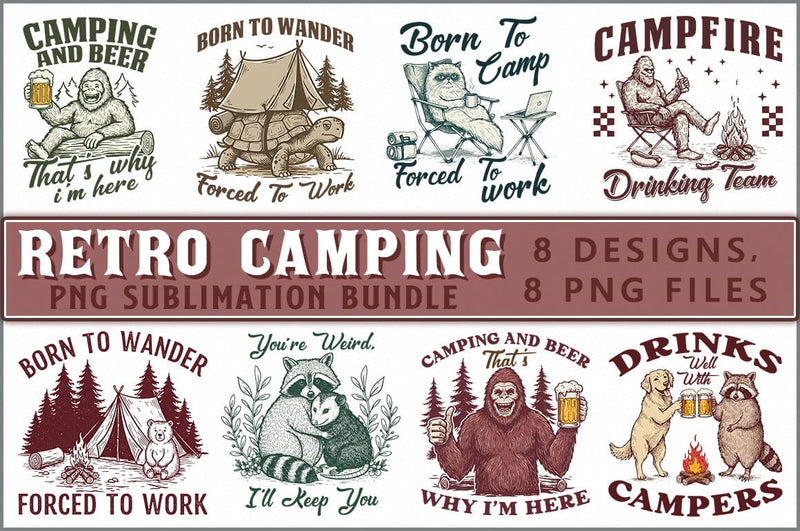 Retro Camping Sublimation Bundle Sublimation Shetara Begum 