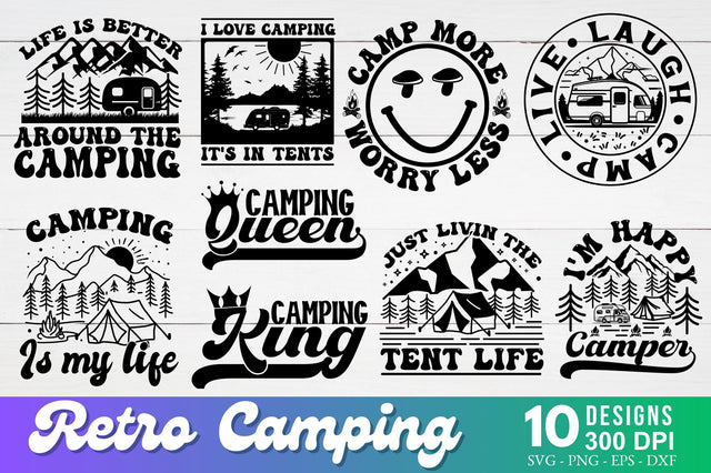 Retro Camping SVG Bundle SVG Regulrcrative 