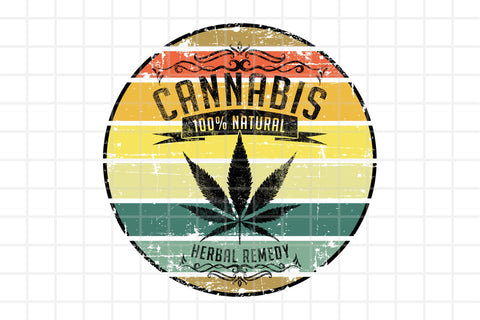 Retro Cannabis Leaf Weed Png Graphic Design Sublimation Karma Genie Graphics 