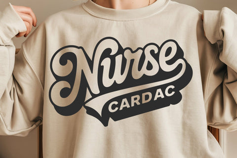 Retro Cardiac Nurse SVG, Heart Svg , Nurse Mom Svg SVG DesignDestine 