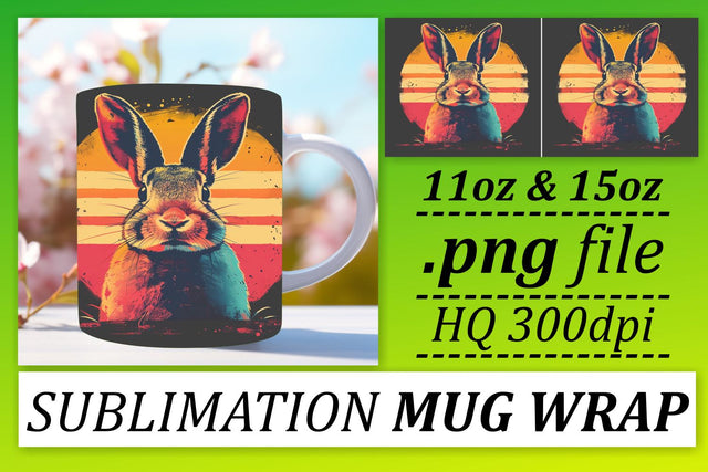 Retro Charm Animal Mug Art Sublimation afrosvg 