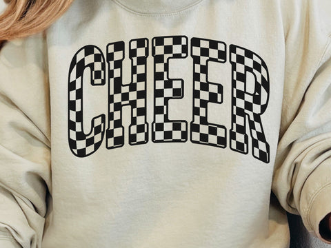Retro Checkered Cheer Design: Shirt Sublimation SVG DesignDestine 