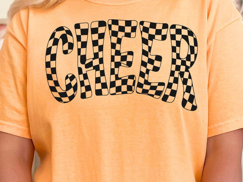 Retro Checkered Cheer Design: Shirt Sublimation SVG DesignDestine 