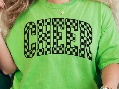 Retro Checkered Cheer Design: Shirt Sublimation SVG DesignDestine 