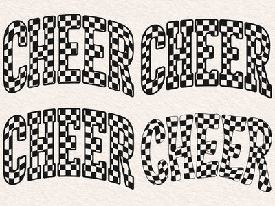Retro Checkered Cheer Design: Shirt Sublimation SVG DesignDestine 