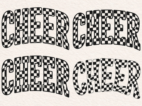 Retro Checkered Cheer Design: Shirt Sublimation SVG DesignDestine 