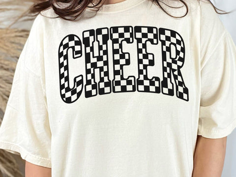 Retro Checkered Cheer Design: Shirt Sublimation SVG DesignDestine 
