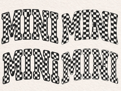 Retro Checkered Mini Design: SVG & PNG SVG DesignDestine 