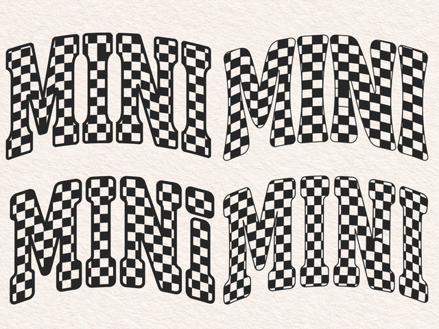 Retro Checkered Mini Design: SVG & PNG SVG DesignDestine 
