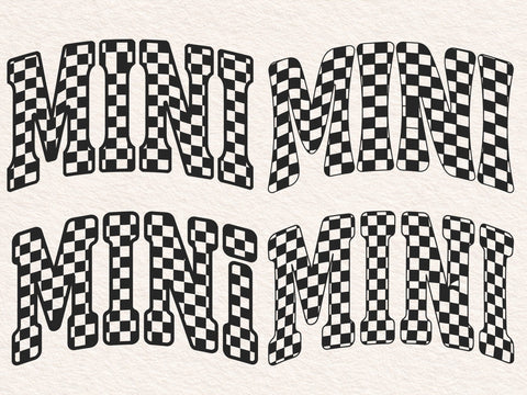 Retro Checkered Mini Design: SVG & PNG SVG DesignDestine 