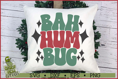 Retro Christmas Bah Hum Bug SVG File SVG Crunchy Pickle 