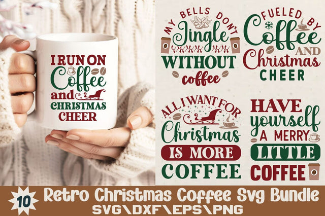 Retro Christmas Coffee Svg Bundle SVG Angelina750 