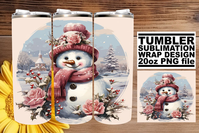 Retro Christmas Design - Watercolor Tumbler Wrap Sublimation Sublimation afrosvg 