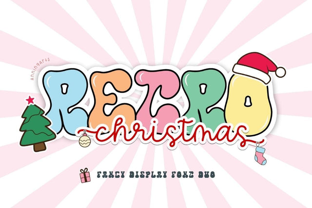Retro Christmas - Font Duo Font AnningArts Design 