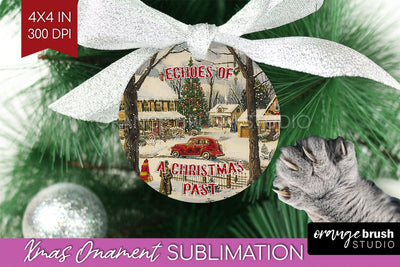 Retro Christmas Ornament PNG - Xmas Holiday Sublimation Sublimation OrangeBrushStudio 