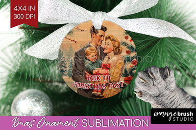 Retro Christmas Ornament PNG - Xmas Holiday Sublimation Sublimation OrangeBrushStudio 