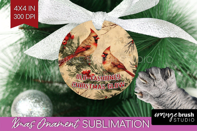 Retro Christmas Ornament PNG - Xmas Holiday Sublimation Sublimation OrangeBrushStudio 