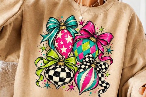Retro Christmas Ornaments PNG SVG DesignDestine 